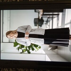 Silverflint Cozy Knit Open Womens Cardigan Long Sleeves Cabin Core Sz Xs